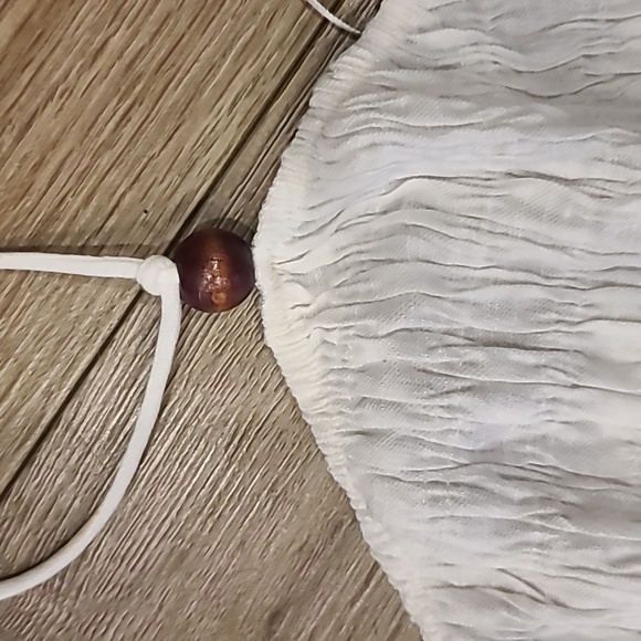 NWT ZARA White Maxi, Tiered, Bead Detail, sz Xs Lined. - Picture 5 of 8